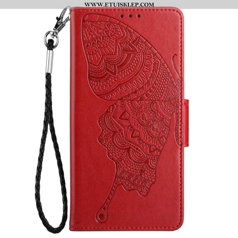Etui Folio do Samsung Galaxy S23 Ultra 5G Dwukolorowy Barokowy Motyl
